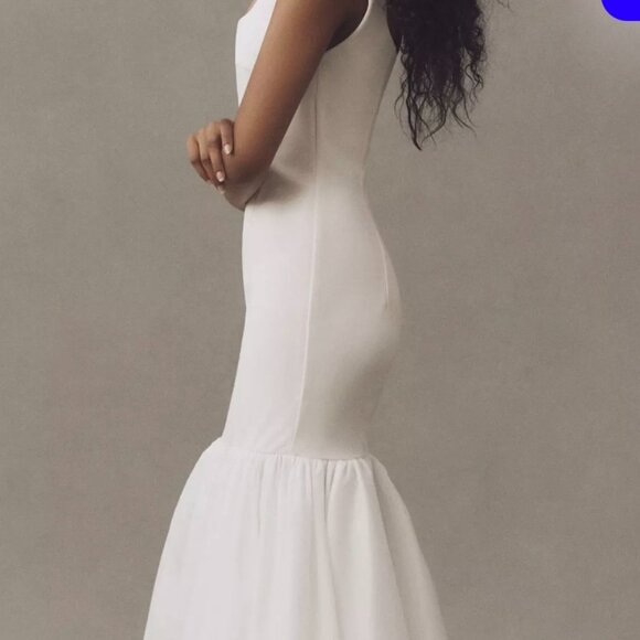 Anthropology Square Neck Trumpet Maxi Dress - Picture 4 of 6